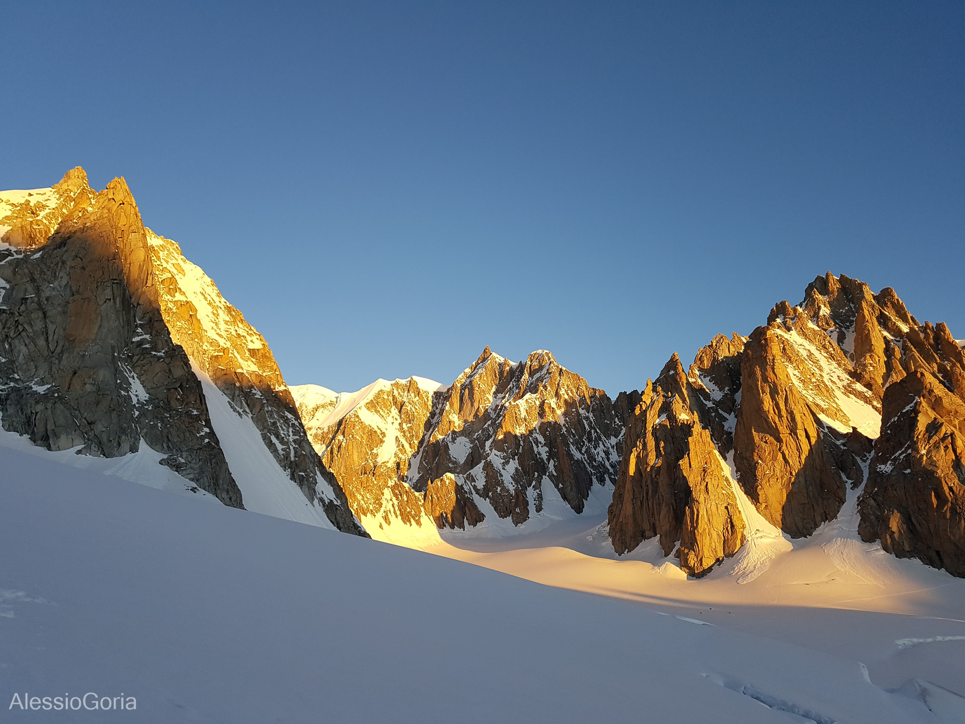 Monte Bianco Aigulle D Entreves